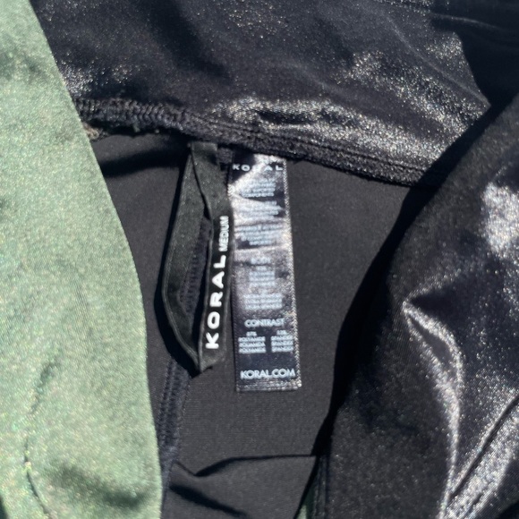 KORAL Chase Limitless High Rise Infinity Leggings Green Black MEDIUM M - Picture 4 of 5